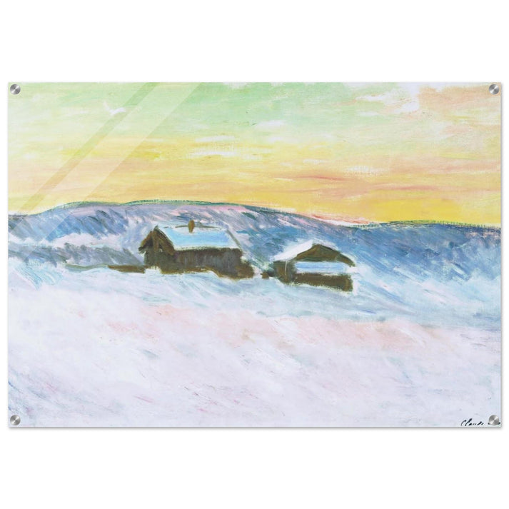 Paysage of Norway, the Blue Houses - claude monet Acrylic Print - 70x100 cm / 28x40″ inches