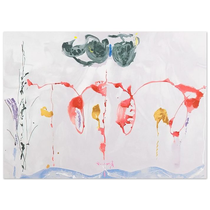 Helen Frankenthaler - Aerie - 2009 Wall art - 40x50 cm / 16x20 inches - Premium Wooden Framed Poster With Fine Art Paper-canvas - Black frame