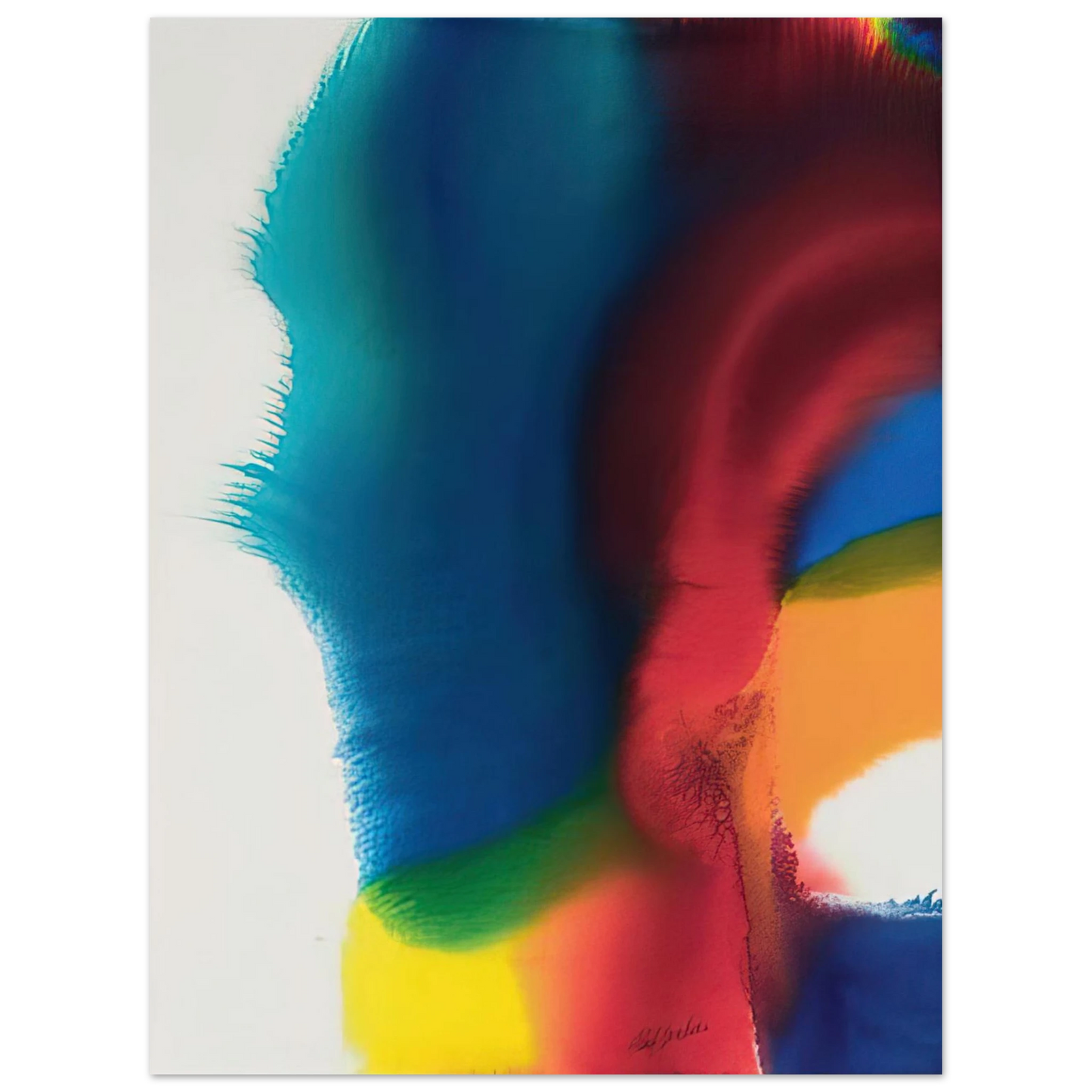 Paul Jenkins - Rainbow Bleed - Color Field Painting, Lyrical Abstraction 75x100 cm / 30x40inches Fine Art Poster