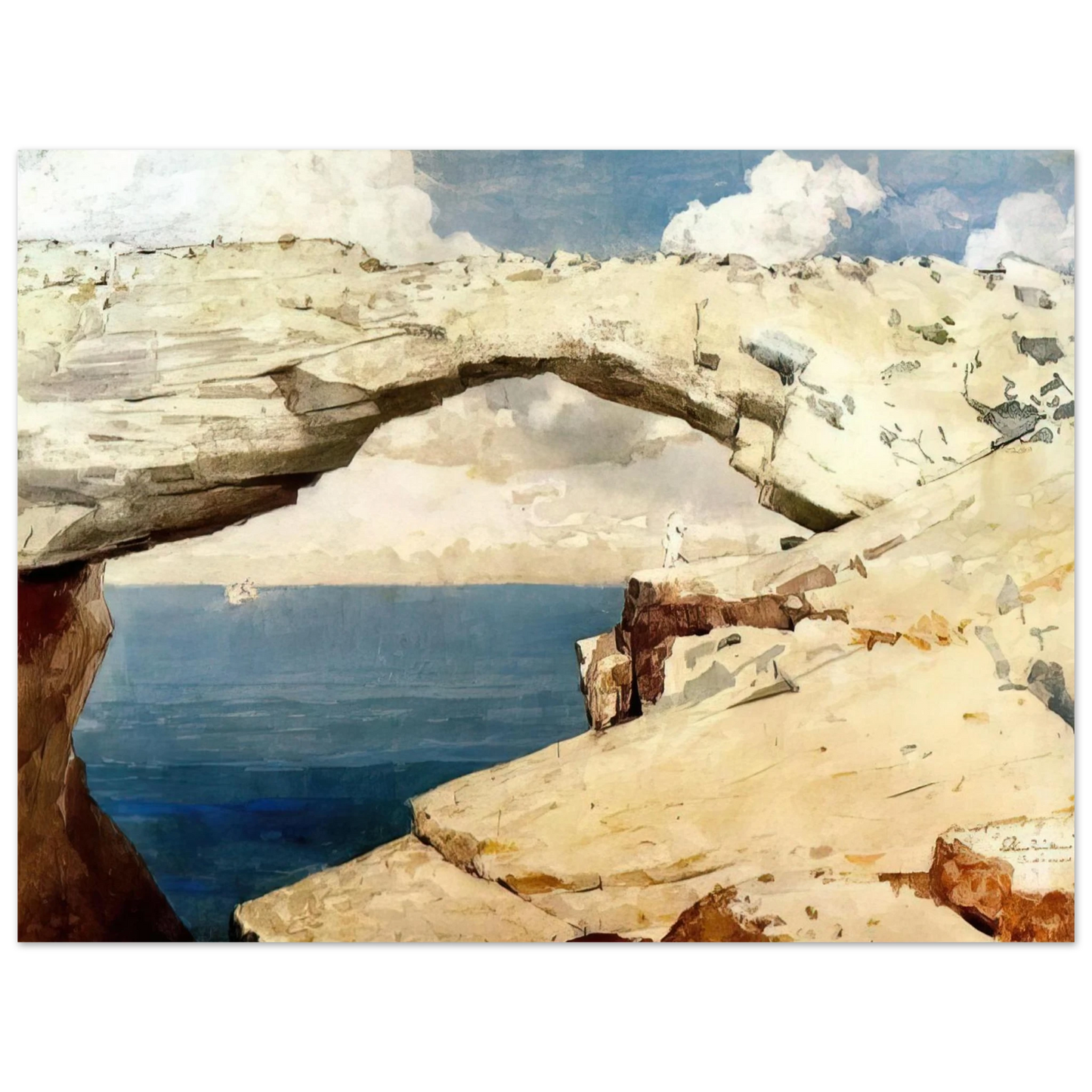 Winslow Homer - GLASS WINDOWS BAHAMAS 1885 75x100 cm / 30x40inches Fine Art Poster