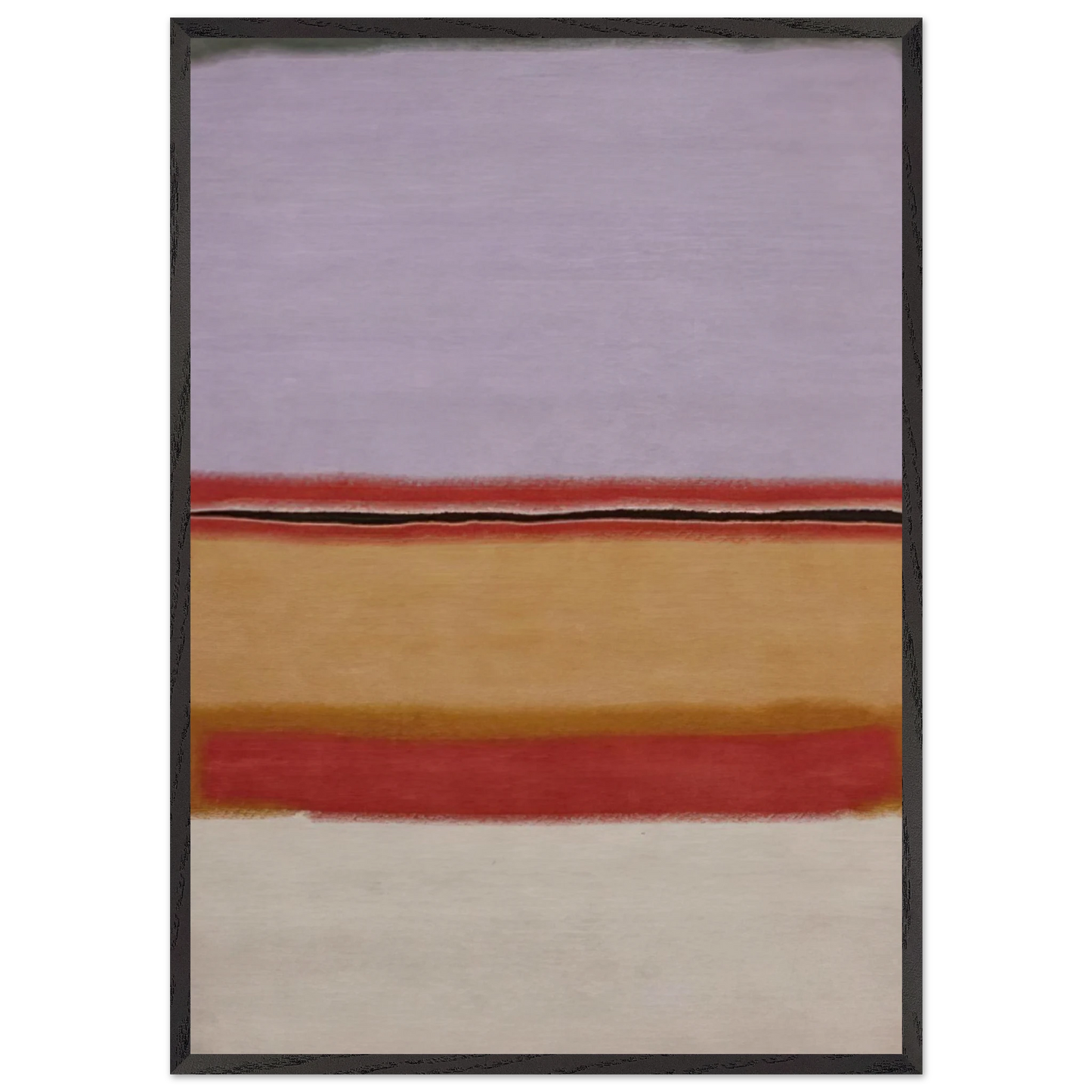 Orange over Violet - 1968 - Mark Rothko 70x100 cm / 28x40 inches Framed Art Print – Black Wooden Frame