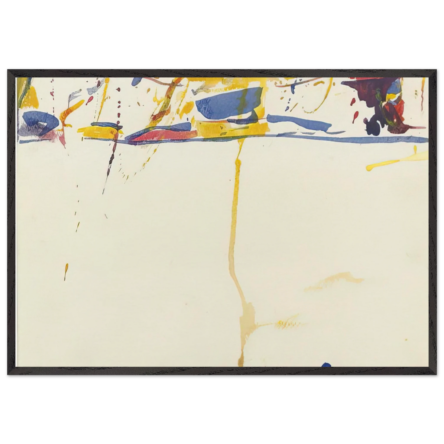 SF59-040 - Sam Francis 70x100 cm / 28x40 inches Framed Art Print – Black Wooden Frame