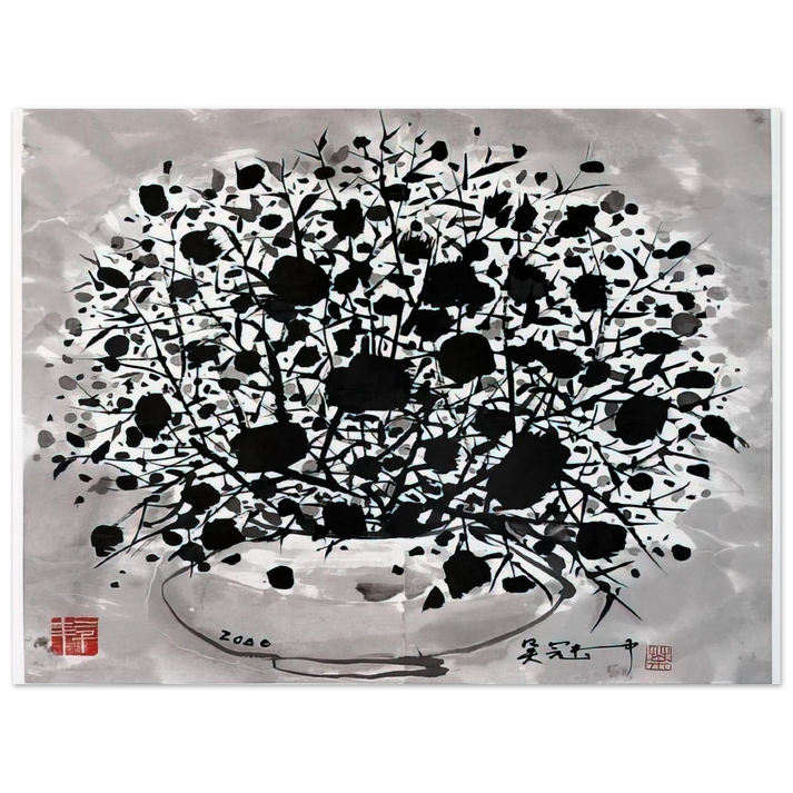 Wu Guanzhong - Flower - 2000 75x100 cm / 30x40inches Fine Art Poster