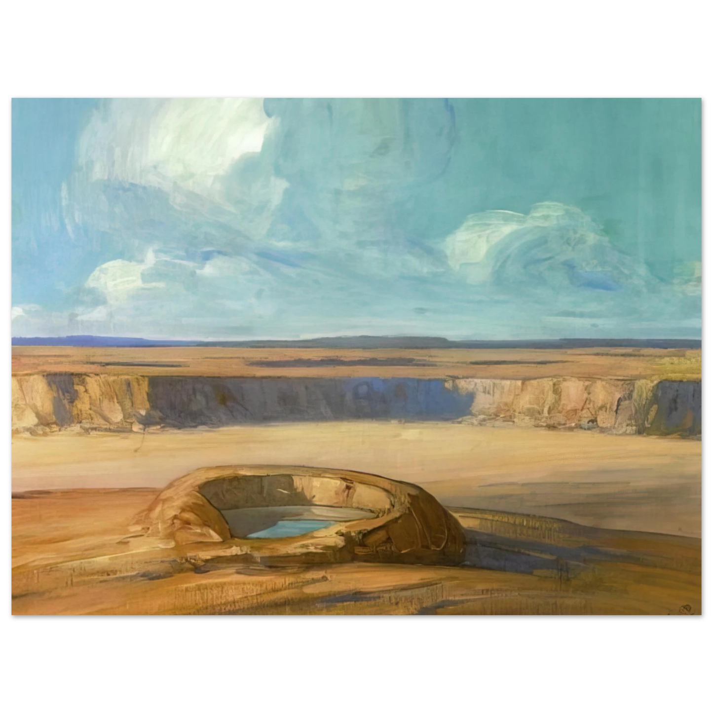 Xavier Martinez - The Waterhole - Tonalism 75x100 cm / 30x40inches Fine Art Poster