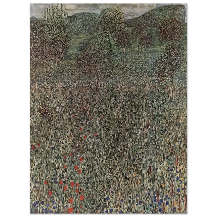 Gustav Klimt - BLOOMING FIELD 75x100 cm / 30x40inches Fine Art Poster