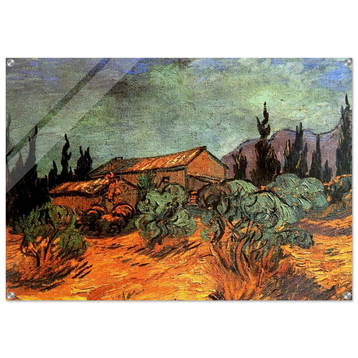 Wooden Sheds - Vincent van Gogh Acrylic Print - 70x100 cm / 28x40″ inches | Vincent van Gogh Wall Art | Vincent van Gogh Prints