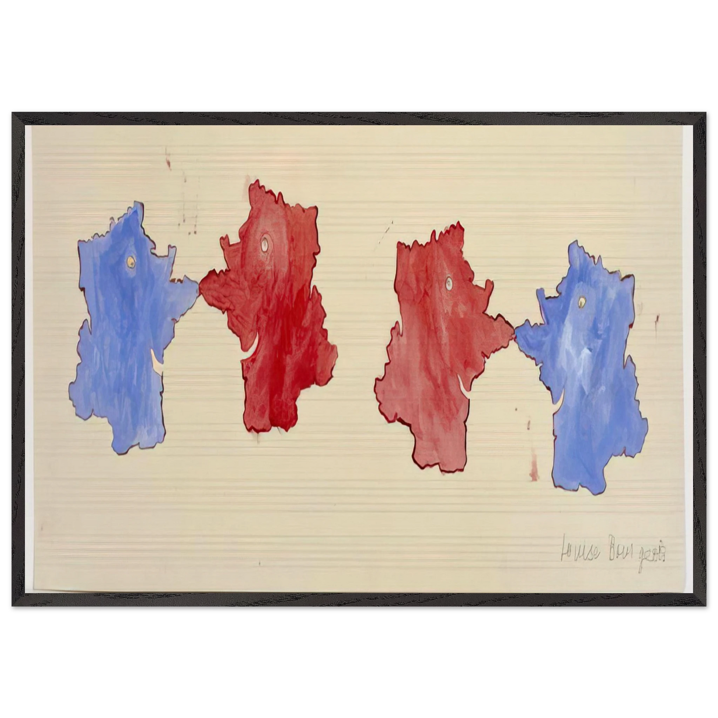 ON THE OCCASION OF SERPENTINE GALLERY MAP MARATHON - Louise Bourgeois 70x100 cm / 28x40 inches Framed Art Print – Black Wooden Frame