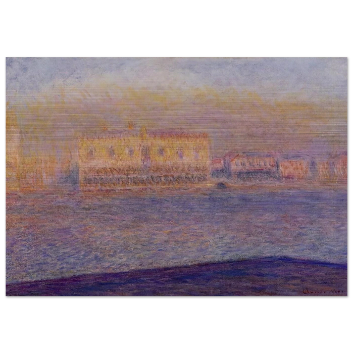 The Doges' Palace Seen from San Giorgio Maggiore, Venice - claude monet Brushed Aluminum Print - 70x100 cm / 28x40 inches | claude monet Aluminum Print | claude monet Prints