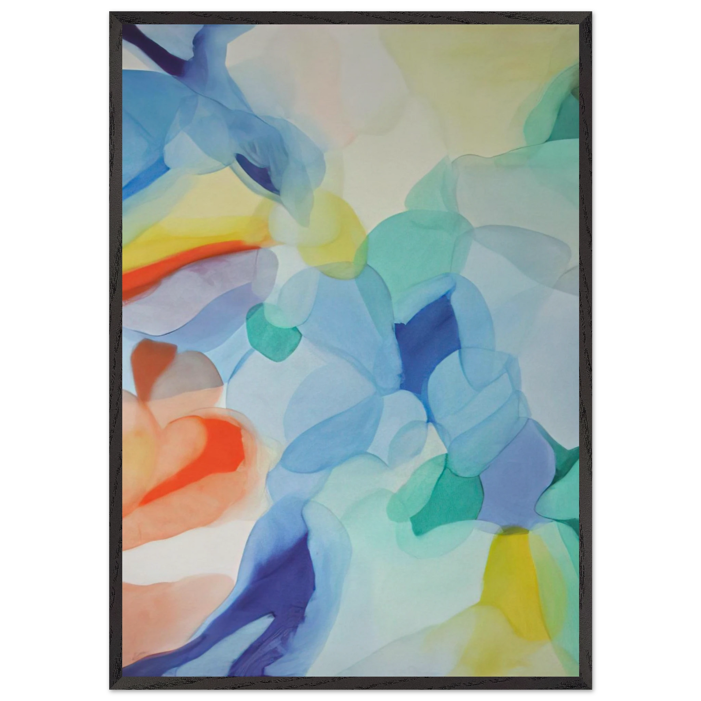The Light in the Depths - Alice Baber 70x100 cm / 28x40 inches Framed Art Print – Black Wooden Frame