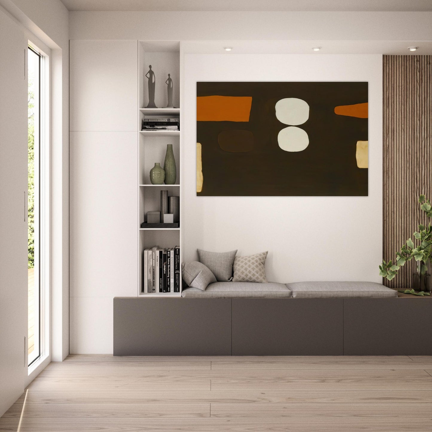 Dark Brown, Orange and White - 1963 - William Scott Art Prints - 100x150 cm / 40x60″ inches | William Scott Poster | William Scott Prints