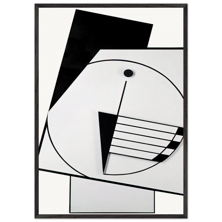 Rythme 3 - 1995 - Carmelo Arden Quin 70x100 cm / 28x40 inches Framed Art Print – Black Wooden Frame