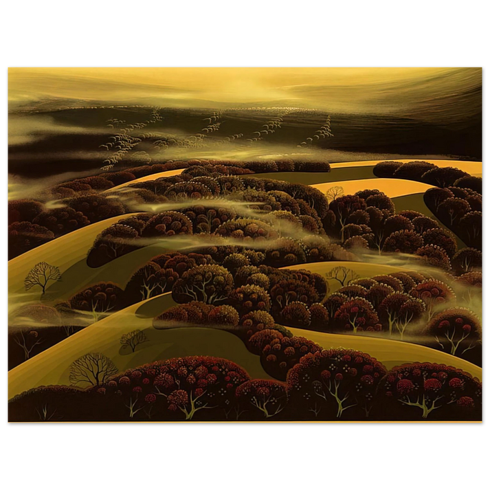 Eyvind Earle - When the Fog Rolls In 75x100 cm / 30x40inches Fine Art Poster
