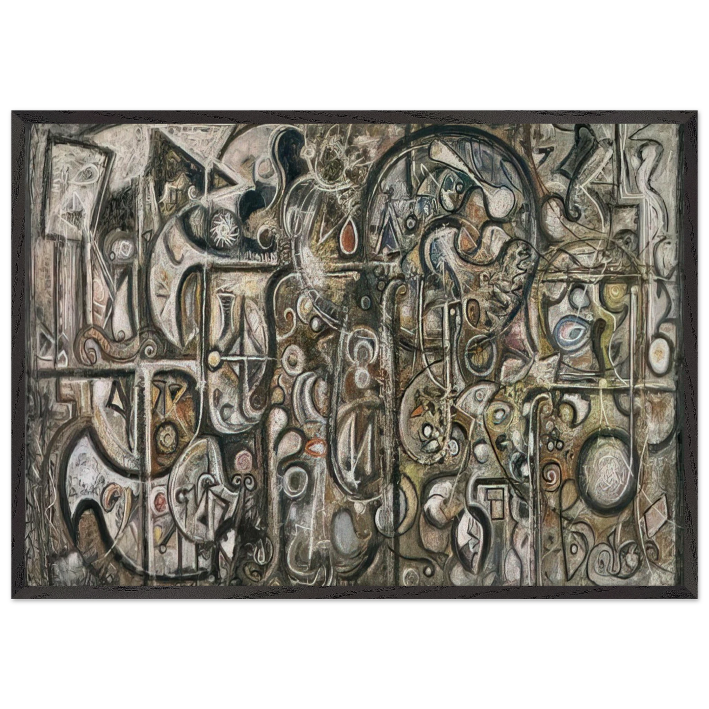 Symphony No 1 The Transcendental - Richard Pousette-Dart 70x100 cm / 28x40 inches Framed Art Print – Black Wooden Frame
