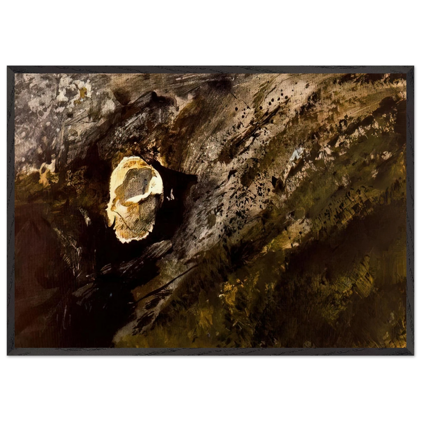 INLAND SHELL - Andrew Wyeth 70x100 cm / 28x40 inches Framed Art Print – Black Wooden Frame