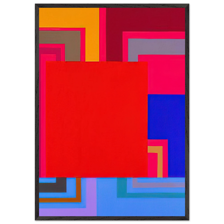 Condition - 2002 - Peter Halley 70x100 cm / 28x40 inches Framed Art Print – Black Wooden Frame