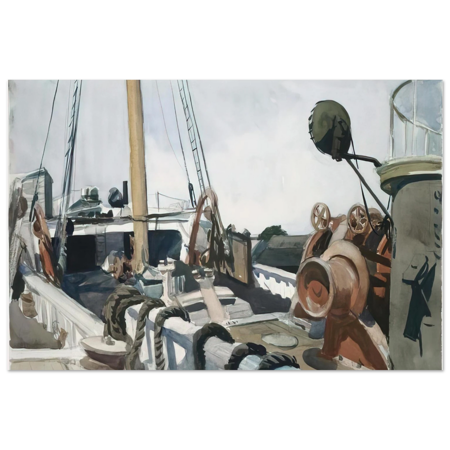 Edward Hopper - Deck of a Beam Trawler, Gloucester Fine Art Poster