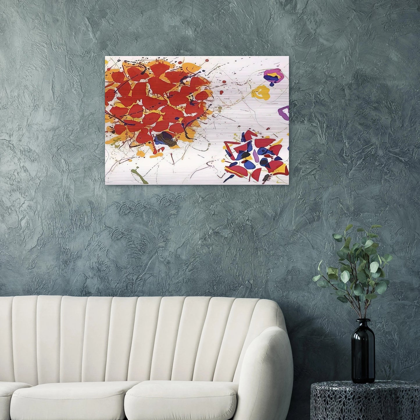 Untitled L. I88; SFE 065 - Sam Francis Brushed Aluminum Print - 70x100 cm / 28x40 inches | Sam Francis Aluminum Print | Sam Francis Prints