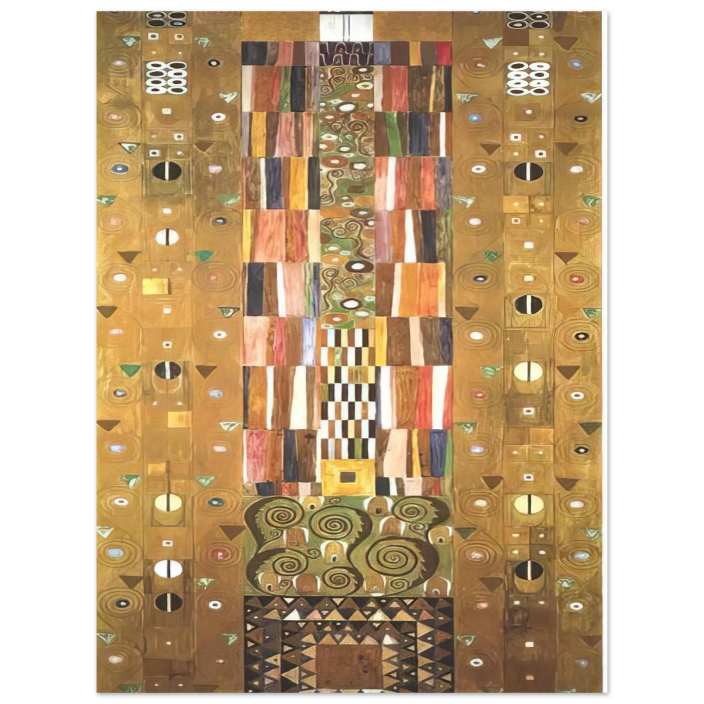 Gustav Klimt - DESIGN FOR THE STOCLETFRIES 75x100 cm / 30x40inches Fine Art Poster