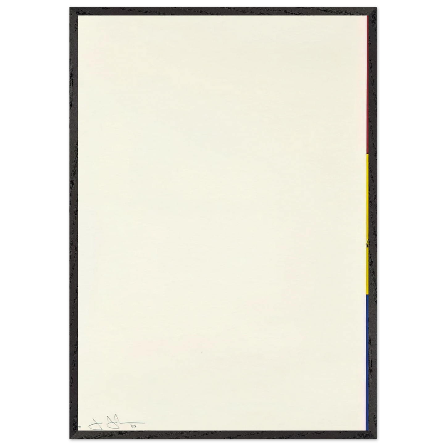 UNTITLED RULER ULAE 56 - Jasper Johns 70x100 cm / 28x40 inches Framed Art Print – Black Wooden Frame
