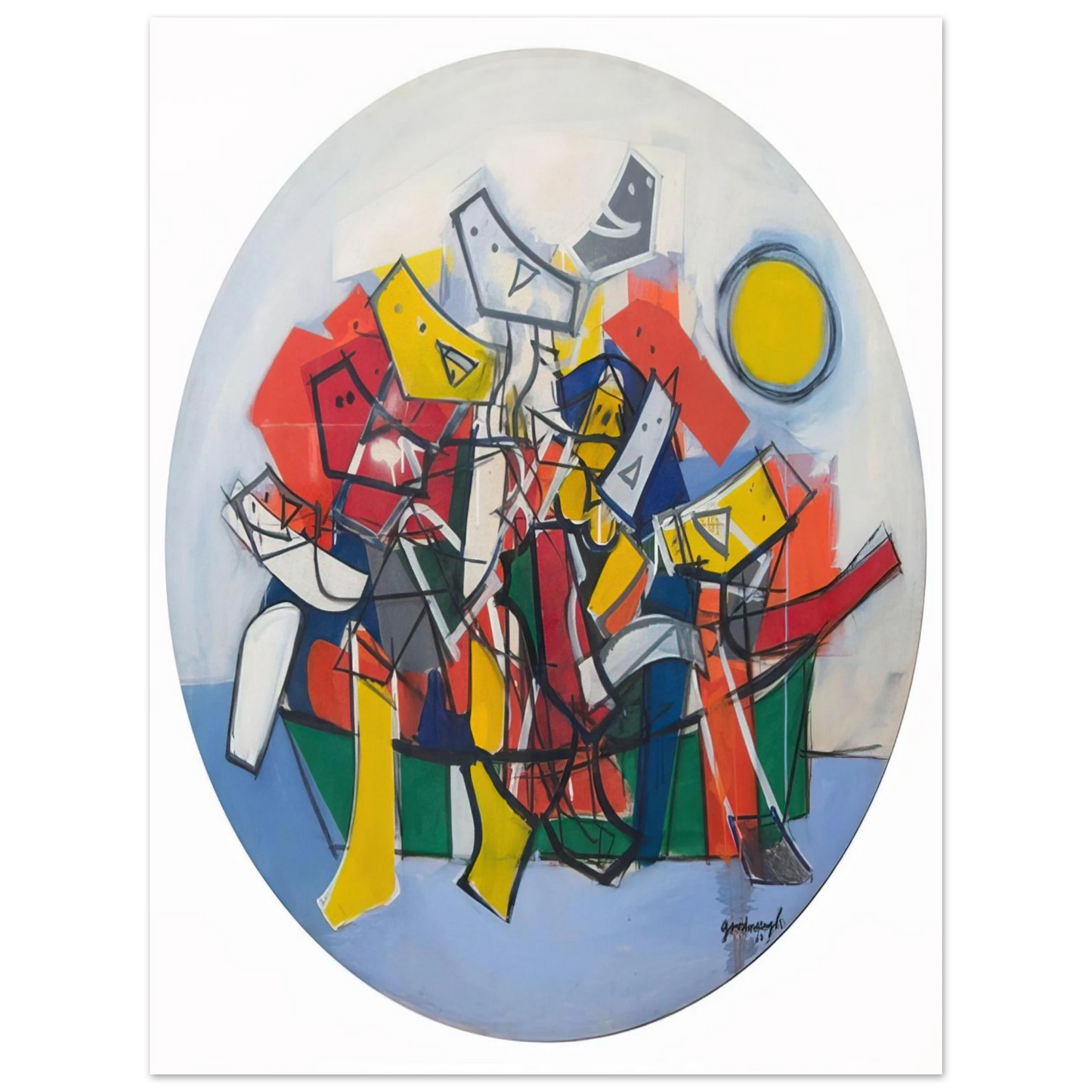 Robert Goodnough - Abduction By Boat - 1963 75x100 cm / 30x40inches Fine Art Poster