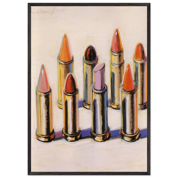 Lipsticks - 1964 - Wayne Thiebaud 70x100 cm / 28x40 inches Framed Art Print – Black Wooden Frame