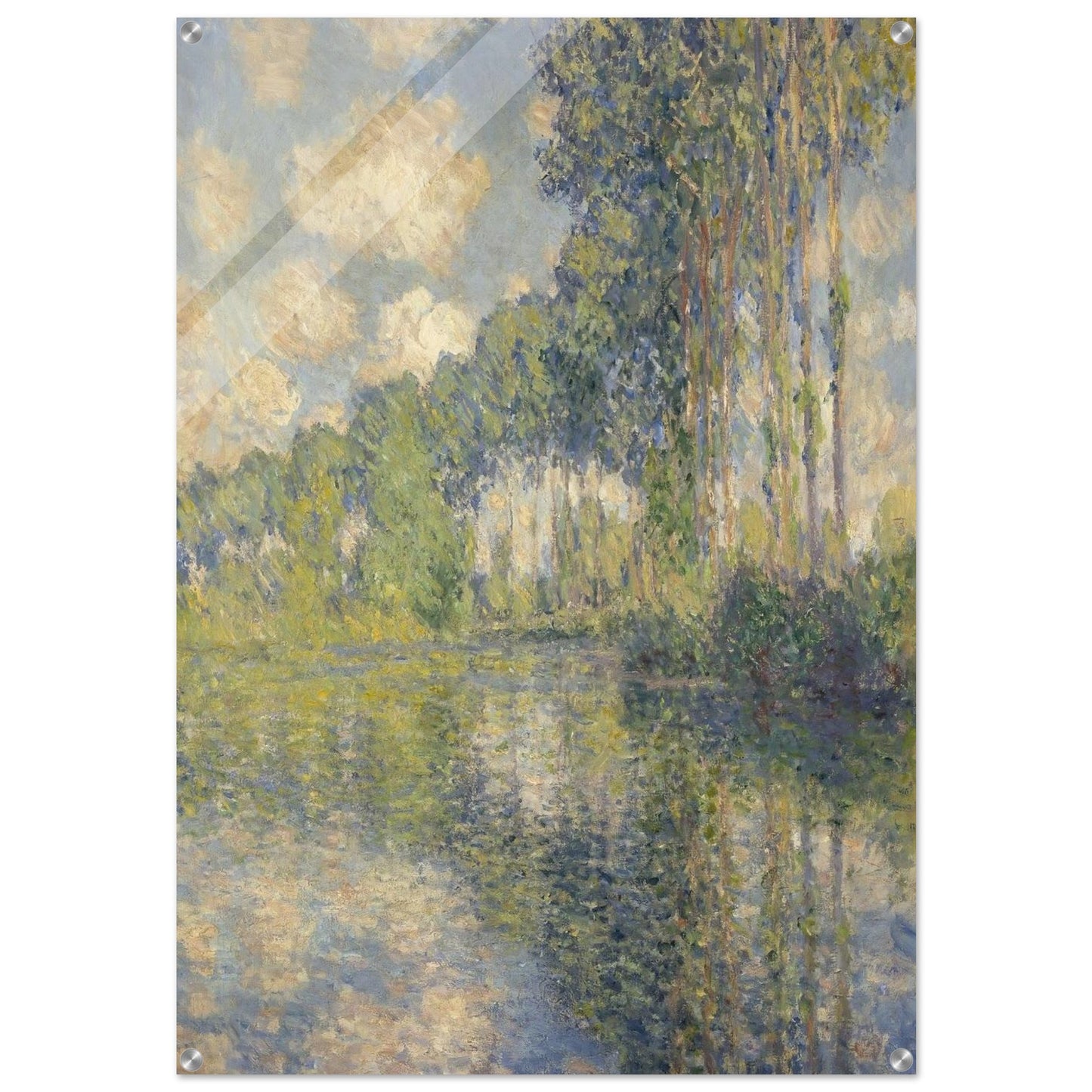Poplars on the Epte - claude monet Acrylic Print - 70x100 cm / 28x40″ inches