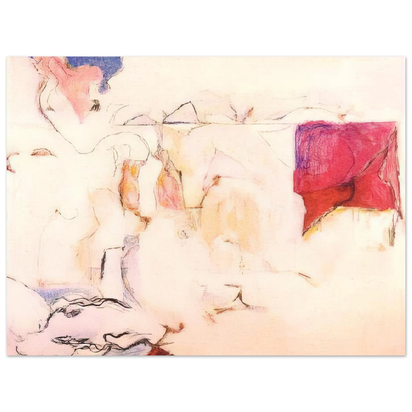 Menez - Untitled - Lyrical Abstraction 75x100 cm / 30x40inches Fine Art Poster