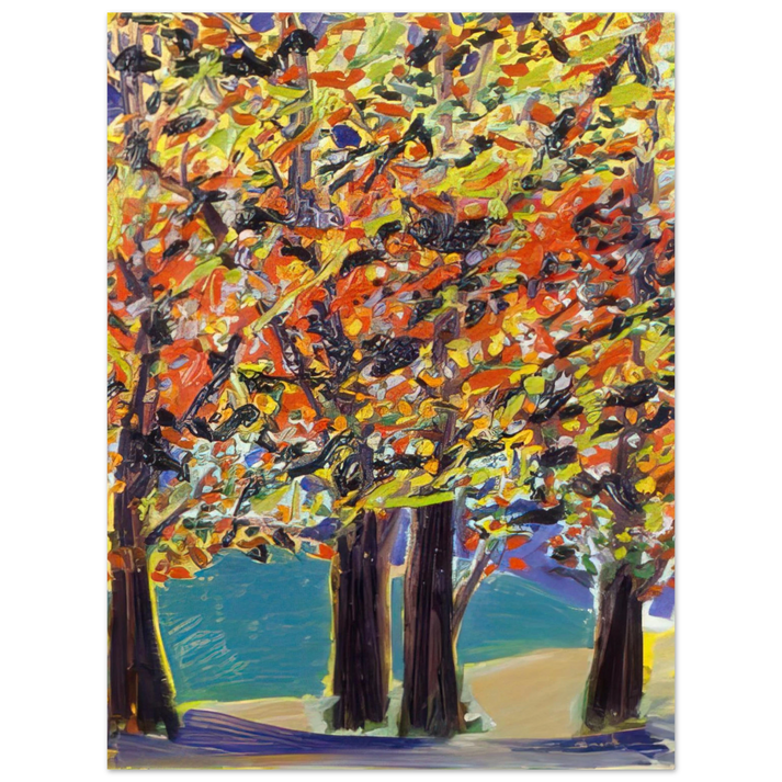 Ronnie Landfield - Autumn View, West Hurley, NY - 1984 75x100 cm / 30x40inches Fine Art Poster