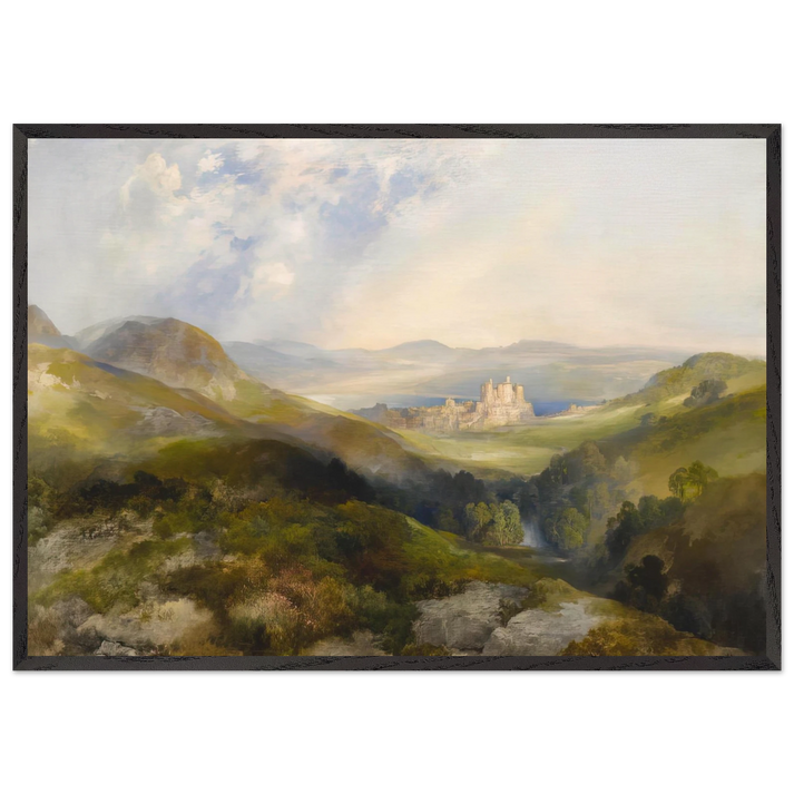 Conway Castle - Thomas Moran 70x100 cm / 28x40 inches Framed Art Print – Black Wooden Frame