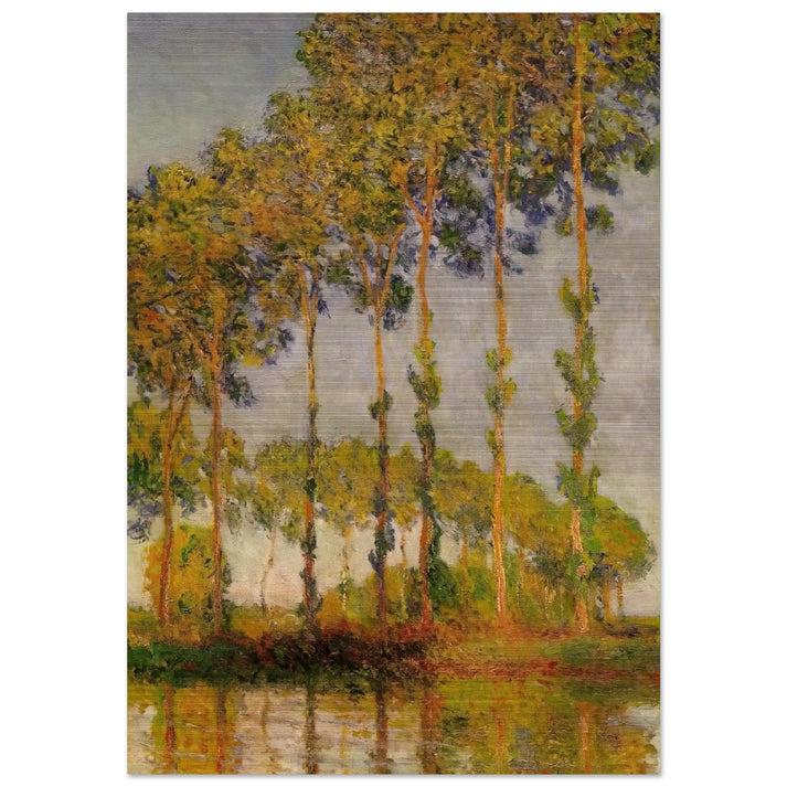 Poplars, Row in Autumn - claude monet Brushed Aluminum Print - 70x100 cm / 28x40 inches | claude monet Aluminum Print | claude monet Prints