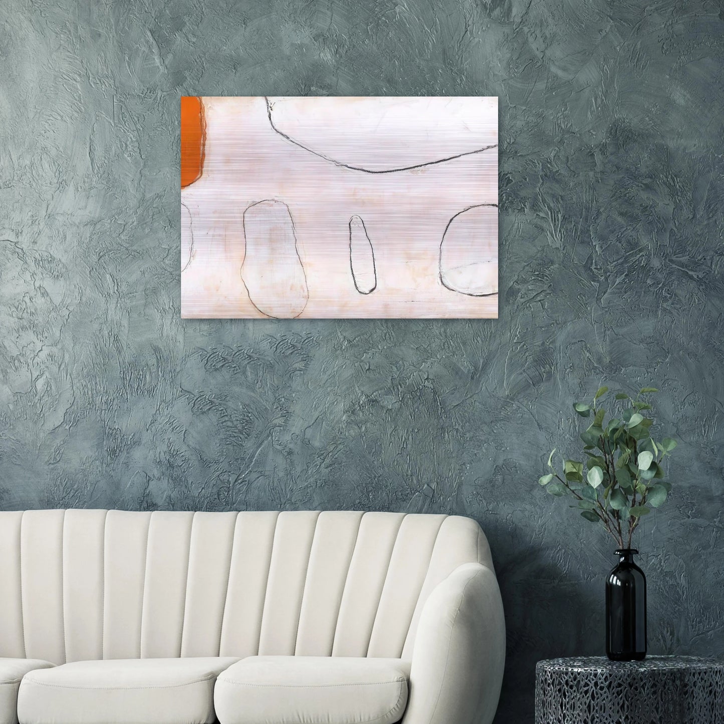 Orange and White - 1962 - William Scott Brushed Aluminum Print - 70x100 cm / 28x40 inches | William Scott Aluminum Print | William Scott Prints