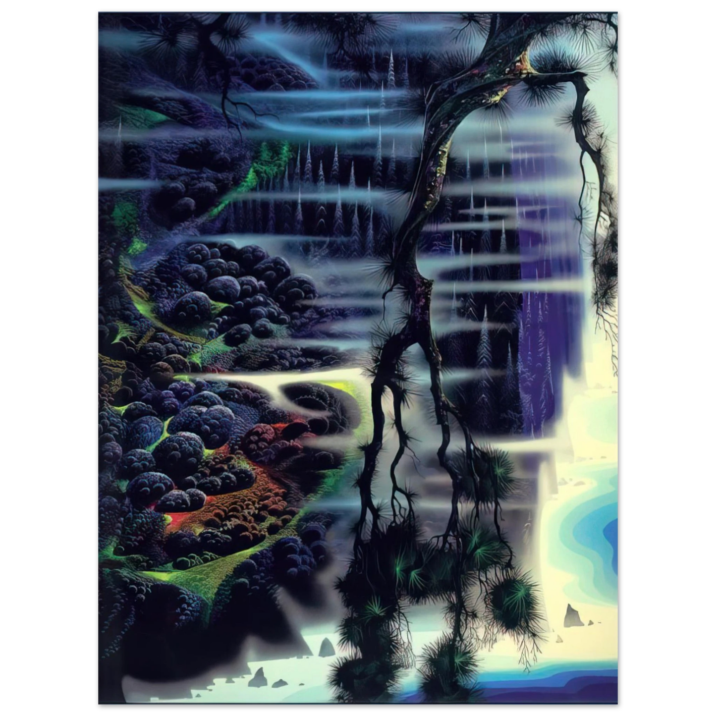 Eyvind Earle - Seaside Splendor 75x100 cm / 30x40inches Fine Art Poster