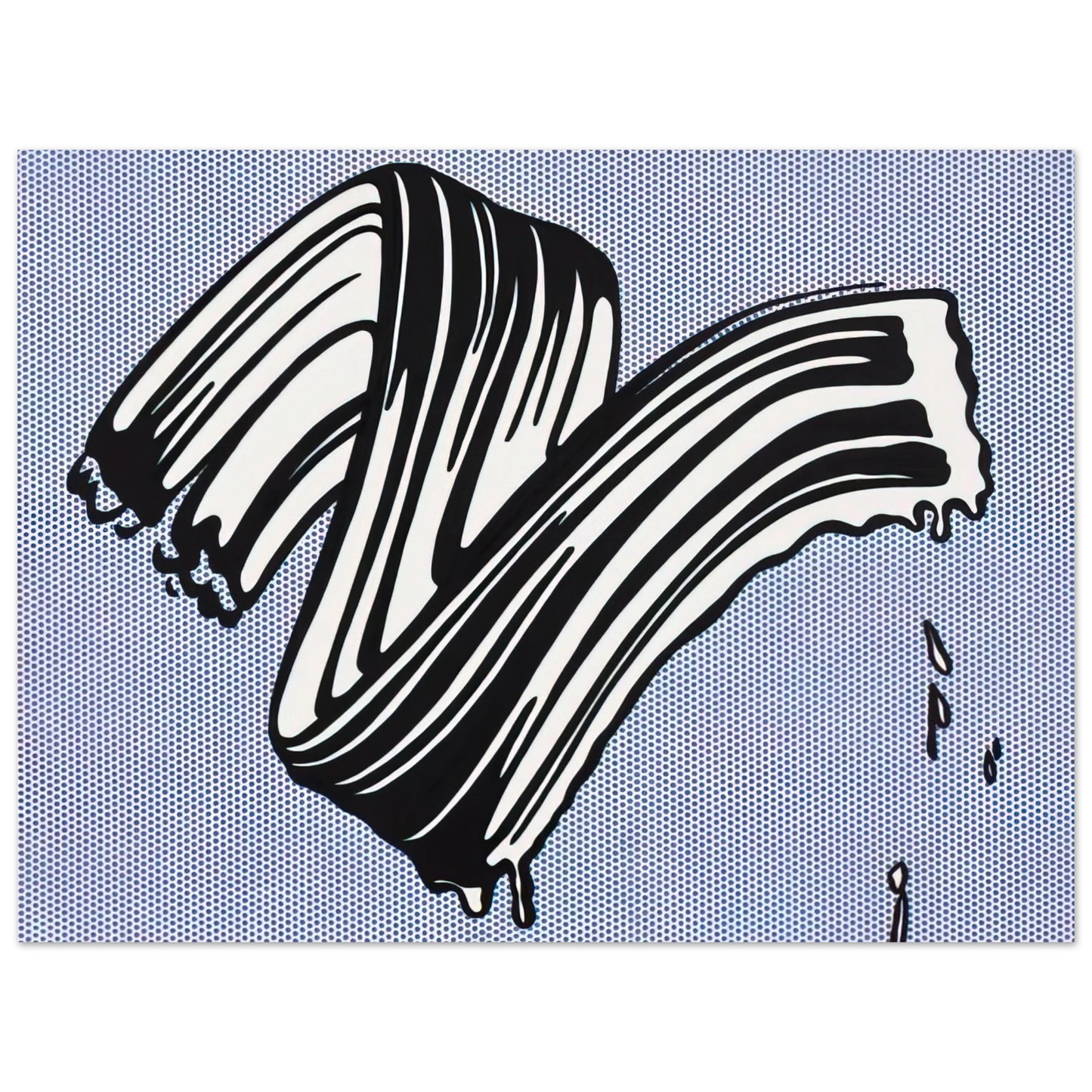 Roy Lichtenstein - WHITE BRUSHSTROKE I 1965 75x100 cm / 30x40inches Fine Art Poster