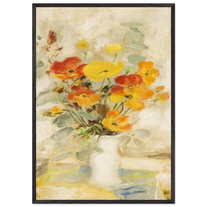 Les Poppies - Post-Impressionism - Le Pho 70x100 cm / 28x40 inches Framed Art Print – Black Wooden Frame