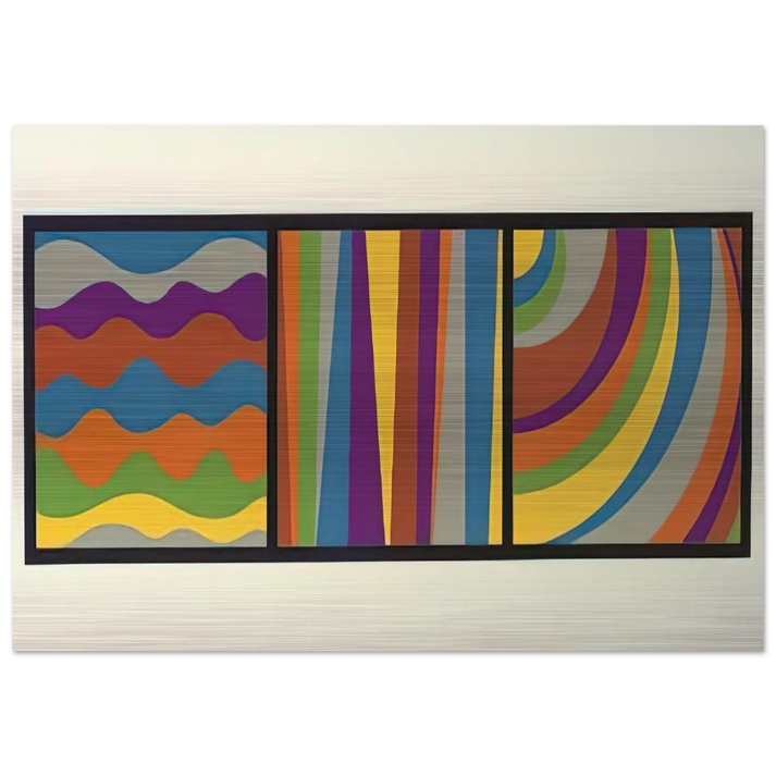 Irregular Arcs, Bands, Loops - Sol LeWitt Brushed Aluminum Print - 70x100 cm / 28x40 inches | Sol LeWitt Aluminum Print | Sol LeWitt Prints