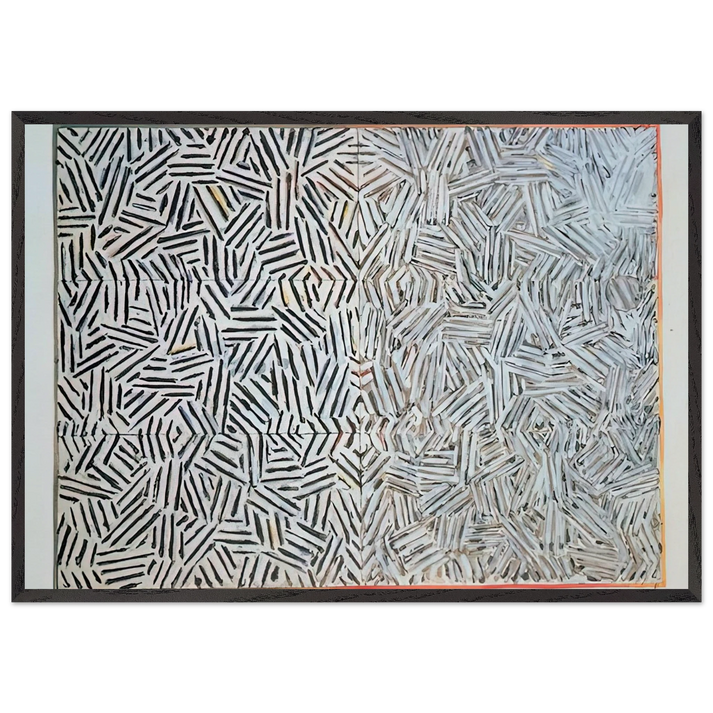 CORPSE AND MIRROR 1969 - Jasper Johns 70x100 cm / 28x40 inches Framed Art Print – Black Wooden Frame