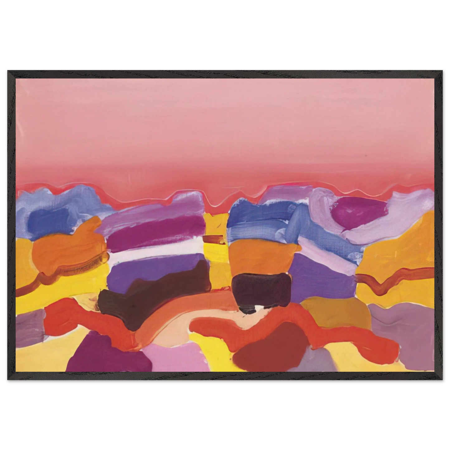 Desert - 1962 - Charles Lapicque 70x100 cm / 28x40 inches Framed Art Print – Black Wooden Frame