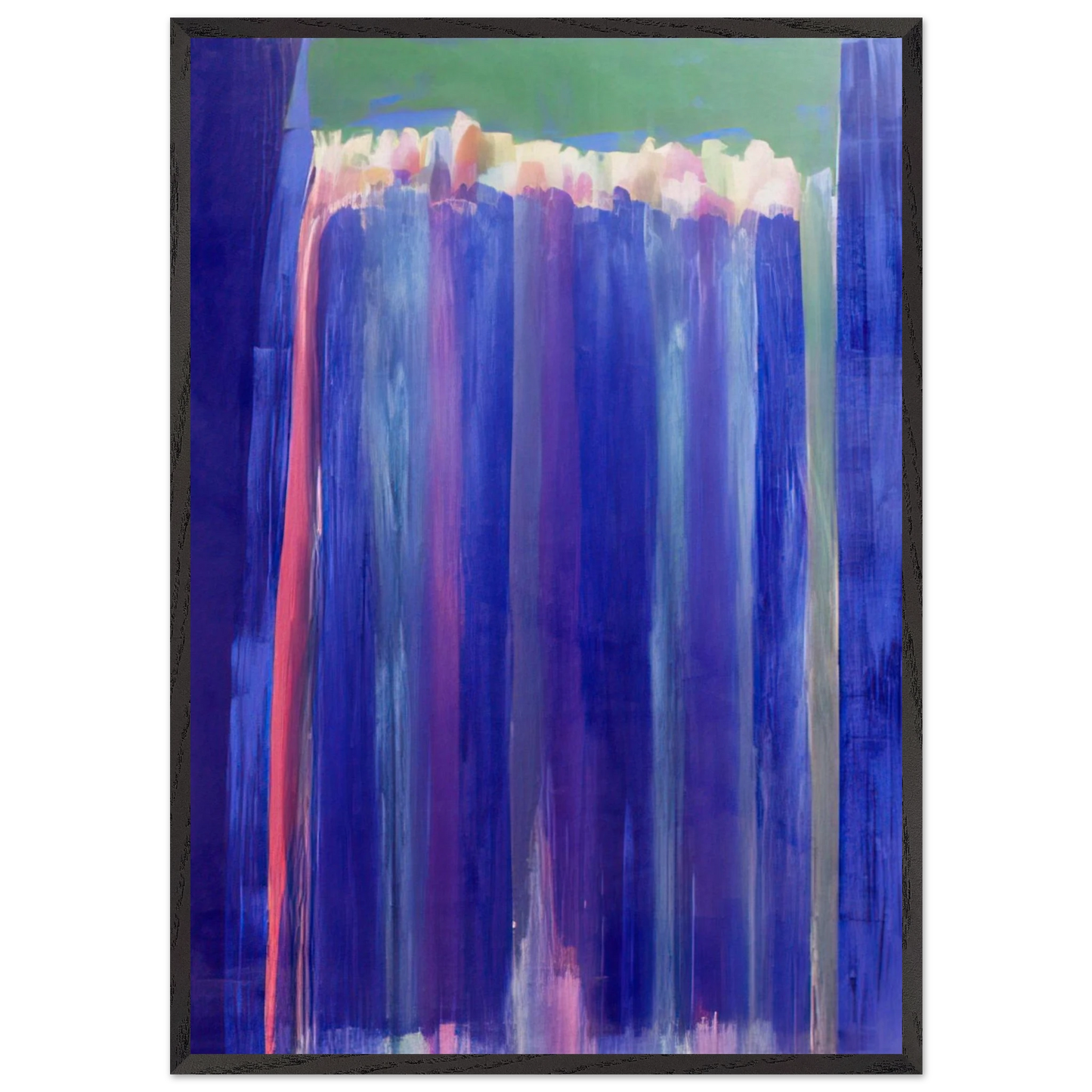 Marine Mystery - 1972 - Ronnie Landfield 70x100 cm / 28x40 inches Framed Art Print – Black Wooden Frame