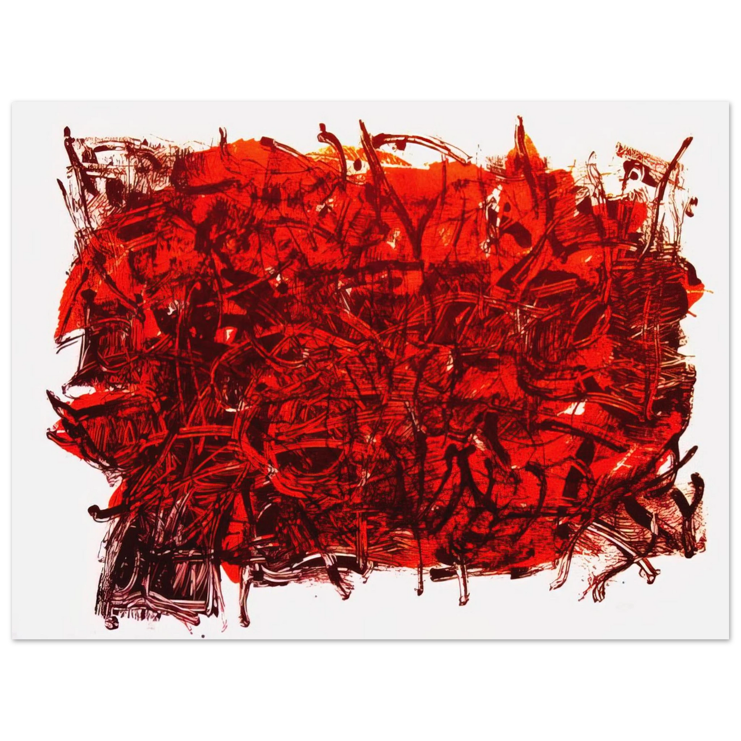 Jean-Paul Riopelle - Leaves III 75x100 cm / 30x40inches Fine Art Poster