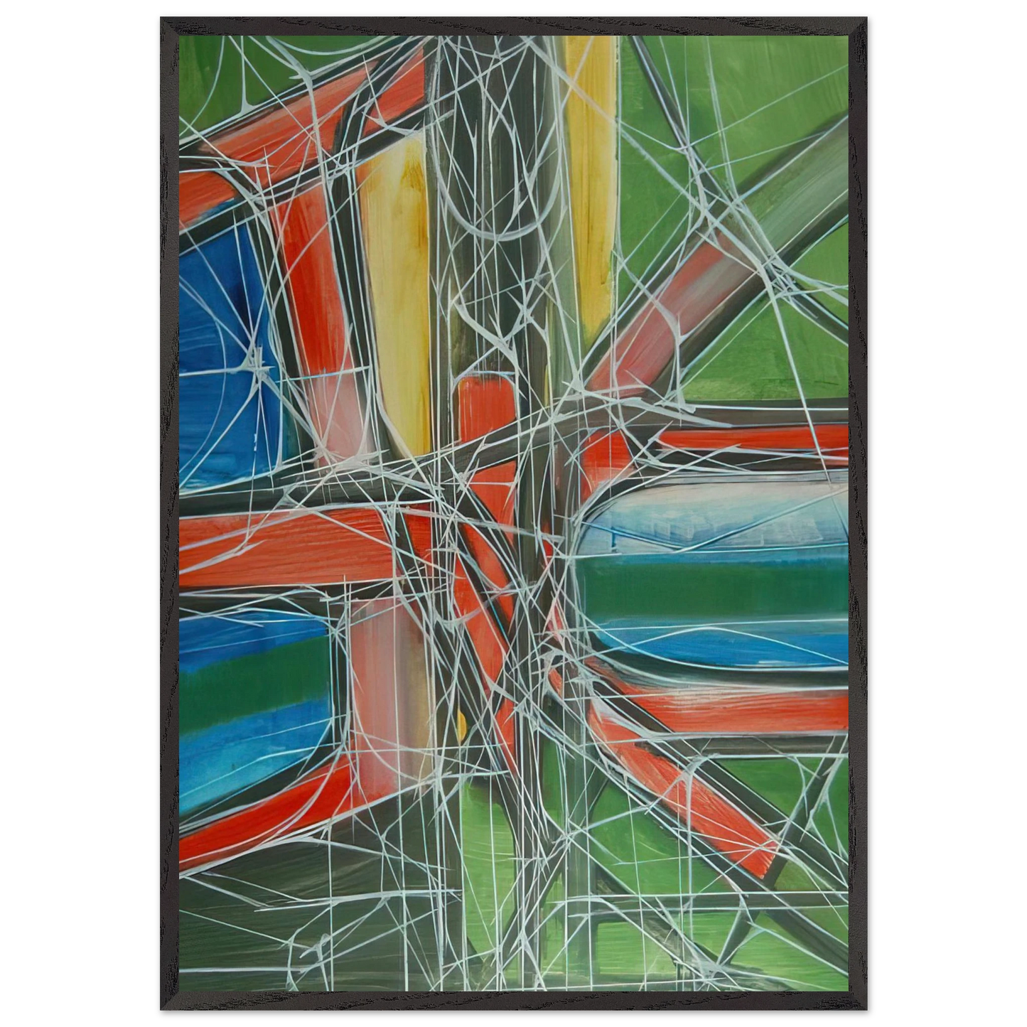 Untitled - 1965 N2 - Jimmy Ernst 70x100 cm / 28x40 inches Framed Art Print – Black Wooden Frame