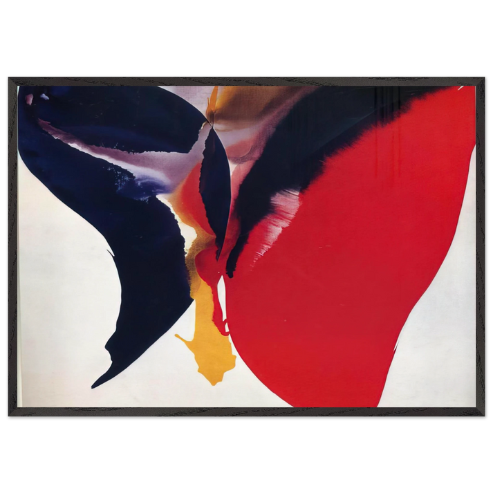 Untitled - Color Field Painting Lyrical Abstraction N2 - Paul Jenkins 70x100 cm / 28x40 inches Framed Art Print – Black Wooden Frame