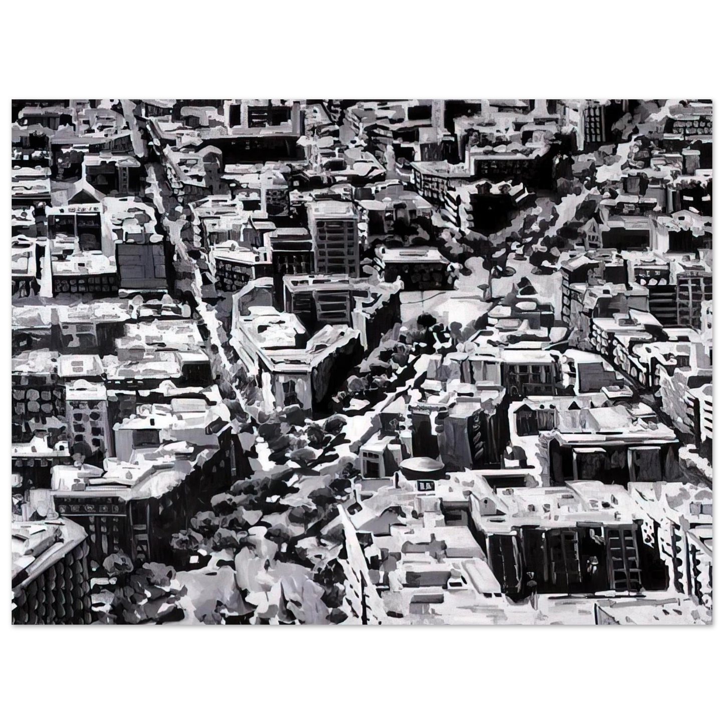 Gerhard Richter - TOWNSCAPE MADRID 75x100 cm / 30x40inches Fine Art Poster