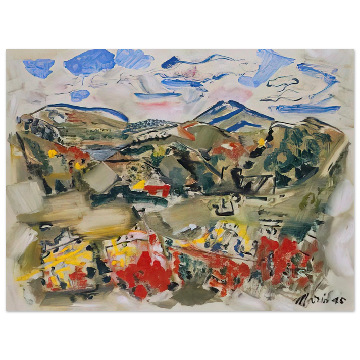 John Marin - Tunk Mountains, Autumn, Maine - 1945 75x100 cm / 30x40inches Fine Art Poster