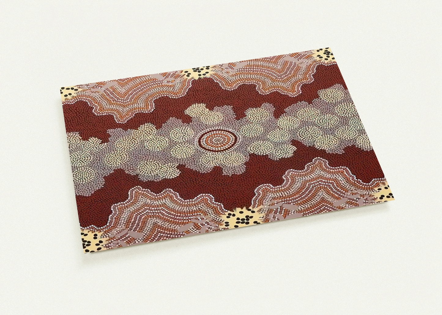 Malaka Honey Ant Dreaming - 1992 By Clifford Possum Tjapaltjarri Pack of 10 Post Cards | Clifford Possum Tjapaltjarri Post Cards | A6 (10.5 x 14.8 cm) - 4.1 x 5.8 inches