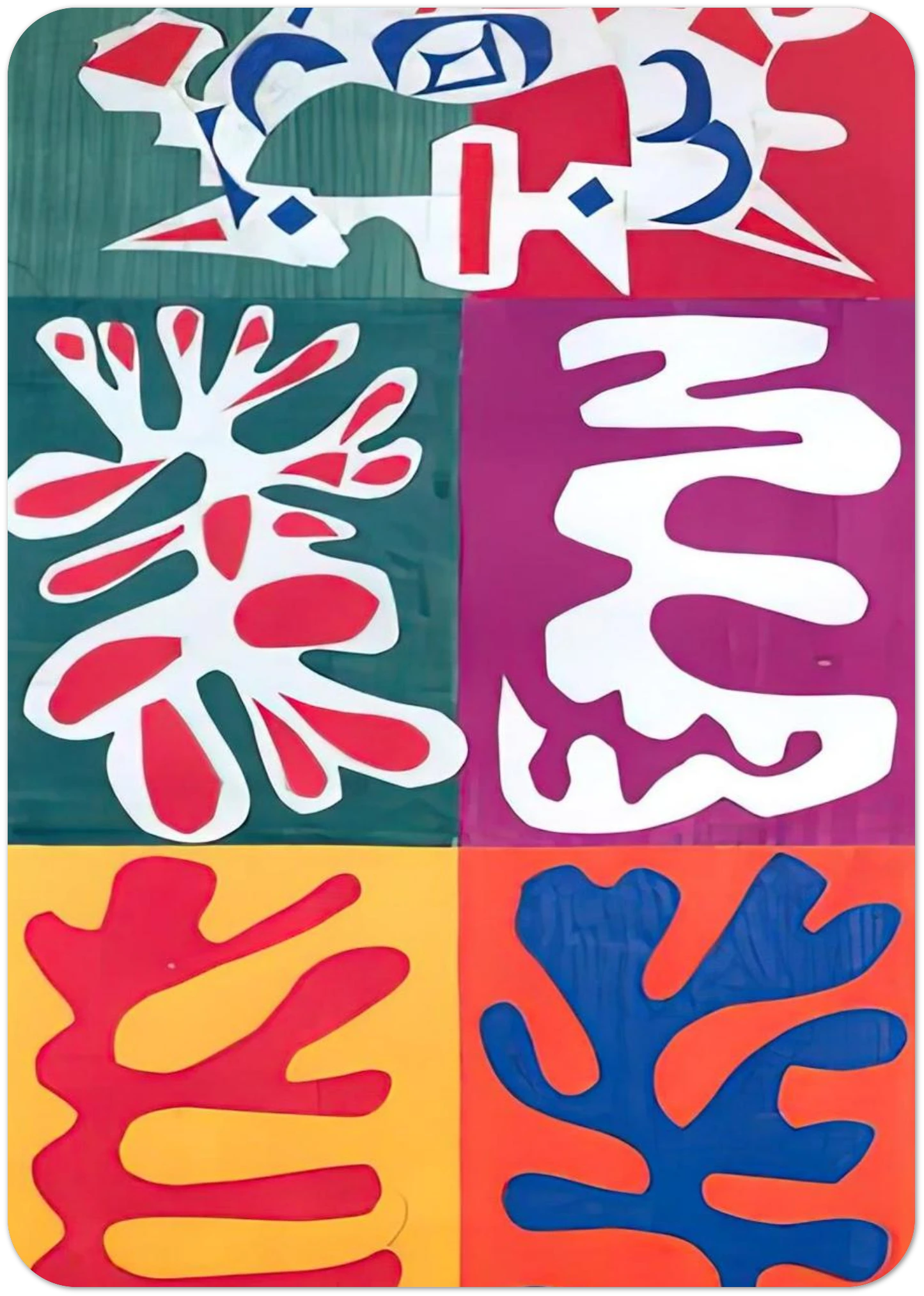 PANEL WITH MASK 1947 By Henri Matisse Pack of 10 Post Cards | Henri Matisse Post Cards | A6 (10.5 x 14.8 cm) - 4.1 x 5.8 inches