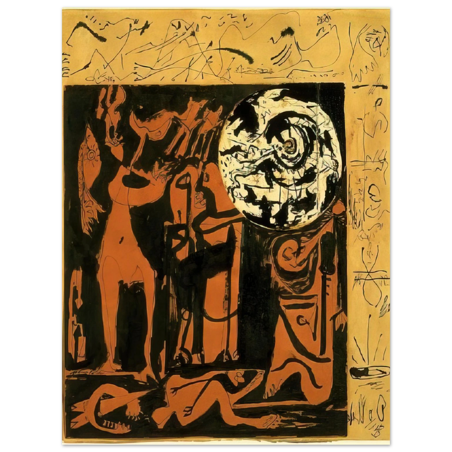 Jackson Pollock - UNTITLED 3 75x100 cm / 30x40inches Fine Art Poster