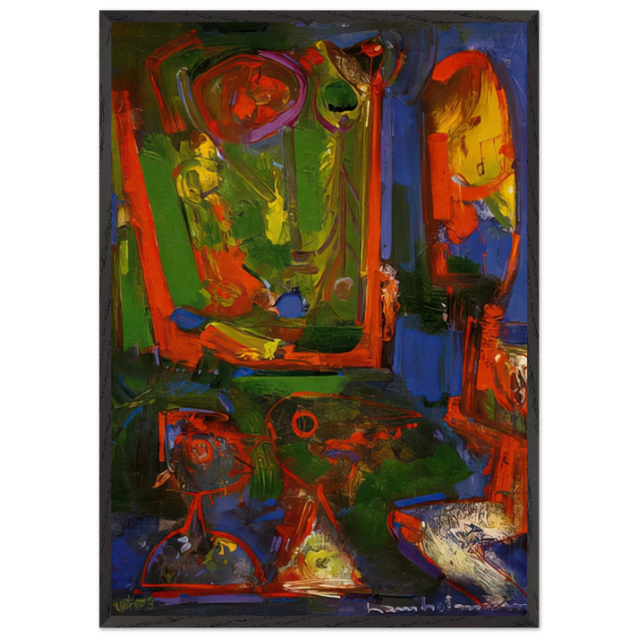 Asklepois - Hans Hofmann 70x100 cm / 28x40 inches Framed Art Print – Black Wooden Frame