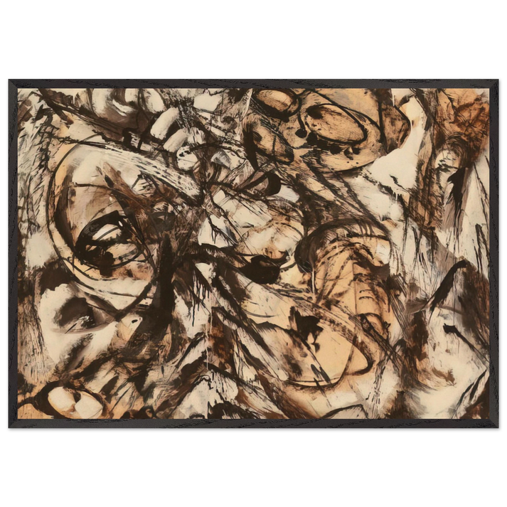 The Guardian - Lee Krasner 70x100 cm / 28x40 inches Framed Art Print – Black Wooden Frame