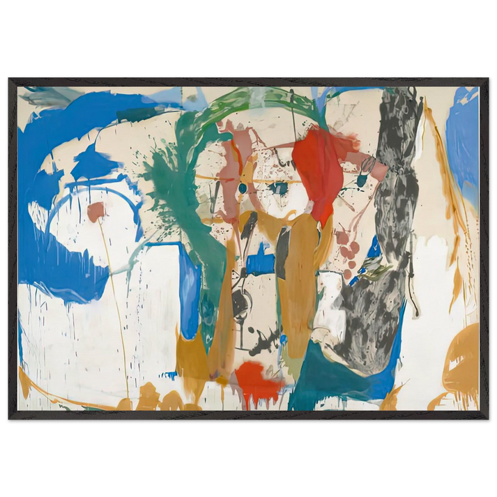 Madridscape 1959- - Helen Frankenthaler 70x100 cm / 28x40 inches Framed Art Print – Black Wooden Frame