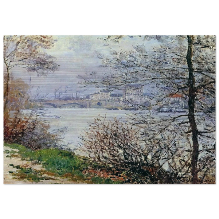 The Banks of the Seine, Ile de la Grande-Jatte - claude monet Brushed Aluminum Print - 70x100 cm / 28x40 inches | claude monet Aluminum Print | claude monet Prints